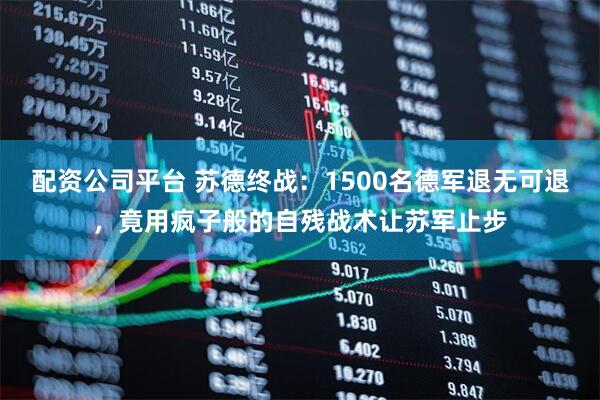 配资公司平台 苏德终战：1500名德军退无可退，竟用疯子般的自残战术让苏军止步